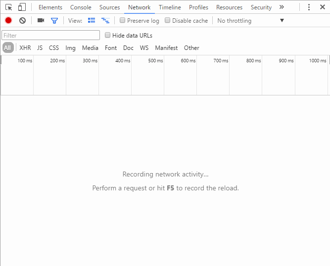 a gif of the chrome devtools network panel